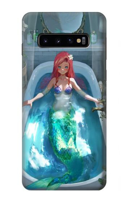 W3911 Cute Little Mermaid Aqua Spa Hard Case and Leather Flip Case For Samsung Galaxy S10