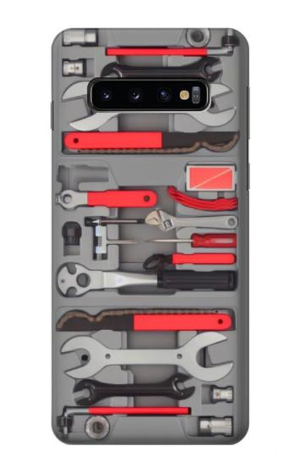 W3921 Bike Repair Tool Graphic Paint Hard Case and Leather Flip Case For Samsung Galaxy S10