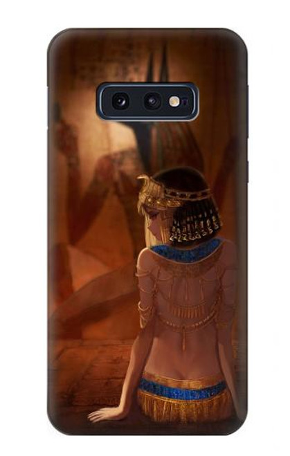 W3919 Egyptian Queen Cleopatra Anubis Hard Case and Leather Flip Case For Samsung Galaxy S10e