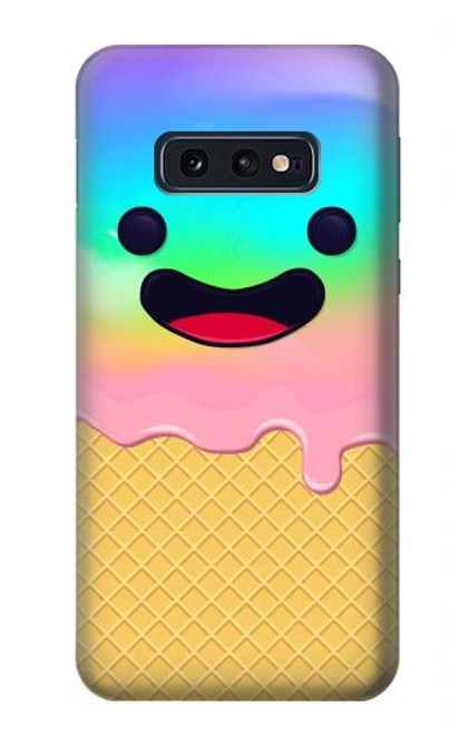 W3939 Ice Cream Cute Smile Hard Case and Leather Flip Case For Samsung Galaxy S10e