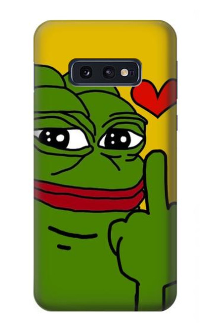 W3945 Pepe Love Middle Finger Hard Case and Leather Flip Case For Samsung Galaxy S10e