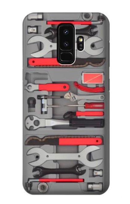 W3921 Bike Repair Tool Graphic Paint Hard Case and Leather Flip Case For Samsung Galaxy S9 Plus