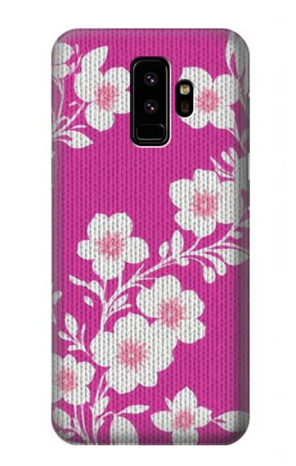 W3924 Cherry Blossom Pink Background Hard Case and Leather Flip Case For Samsung Galaxy S9