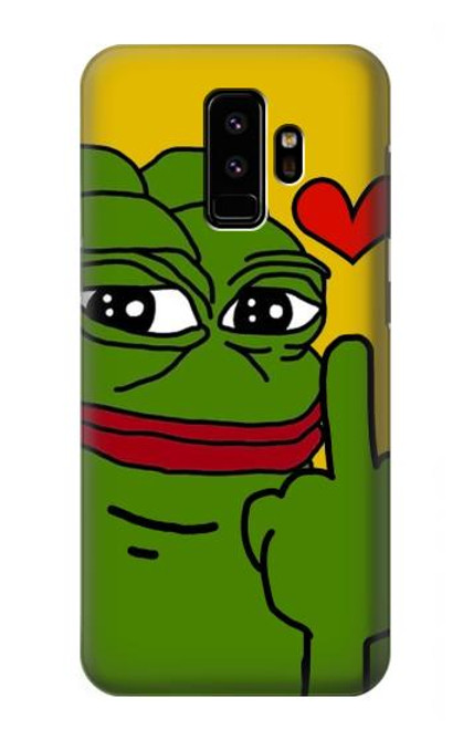W3945 Pepe Love Middle Finger Hard Case and Leather Flip Case For Samsung Galaxy S9