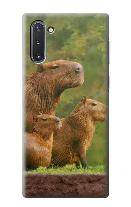 W3917 Capybara Family Giant Guinea Pig Hard Case and Leather Flip Case For Samsung Galaxy Note 10
