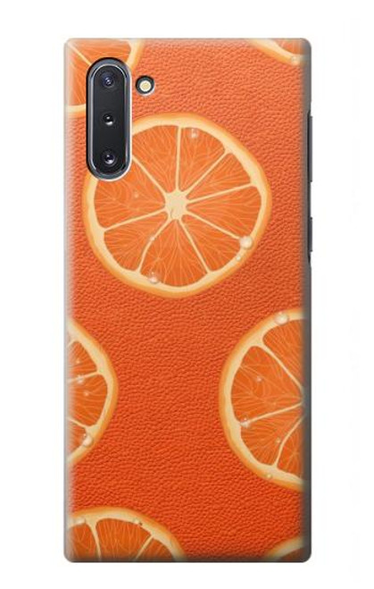 W3946 Seamless Orange Pattern Hard Case and Leather Flip Case For Samsung Galaxy Note 10