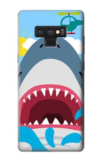 W3947 Shark Helicopter Cartoon Hard Case and Leather Flip Case For Note 9 Samsung Galaxy Note9
