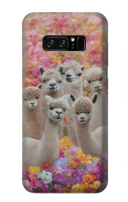 W3916 Alpaca Family Baby Alpaca Hard Case and Leather Flip Case For Note 8 Samsung Galaxy Note8