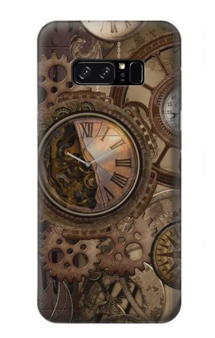 W3927 Compass Clock Gage Steampunk Hard Case and Leather Flip Case For Note 8 Samsung Galaxy Note8