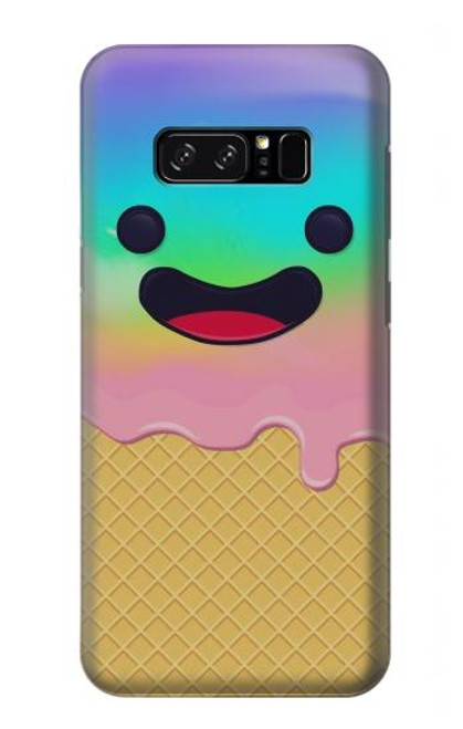 W3939 Ice Cream Cute Smile Hard Case and Leather Flip Case For Note 8 Samsung Galaxy Note8