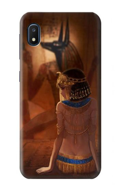 W3919 Egyptian Queen Cleopatra Anubis Hard Case and Leather Flip Case For Samsung Galaxy A10e