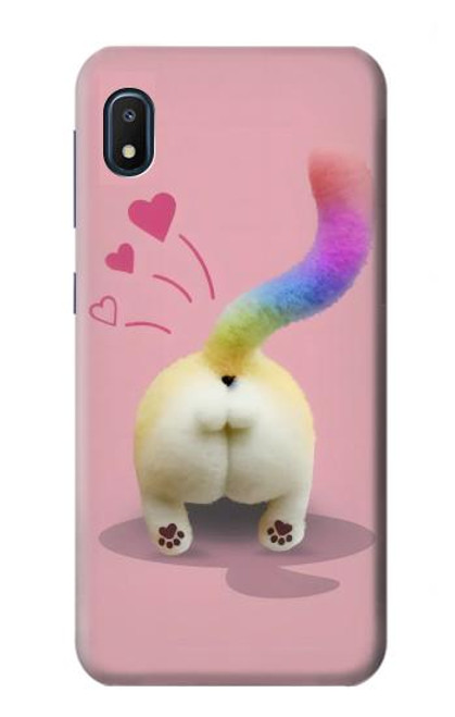 W3923 Cat Bottom Rainbow Tail Hard Case and Leather Flip Case For Samsung Galaxy A10e