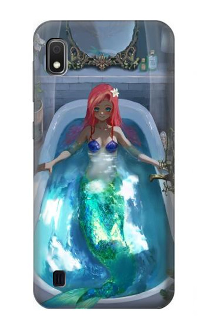 W3912 Cute Little Mermaid Aqua Spa Hard Case and Leather Flip Case For Samsung Galaxy A10