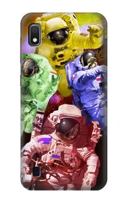 W3914 Colorful Nebula Astronaut Suit Galaxy Hard Case and Leather Flip Case For Samsung Galaxy A10
