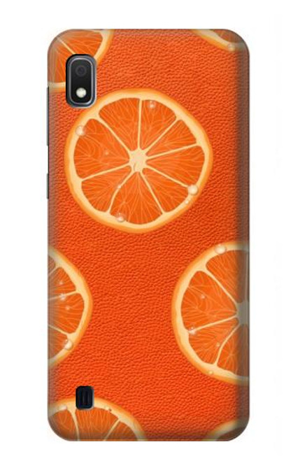 W3946 Seamless Orange Pattern Hard Case and Leather Flip Case For Samsung Galaxy A10