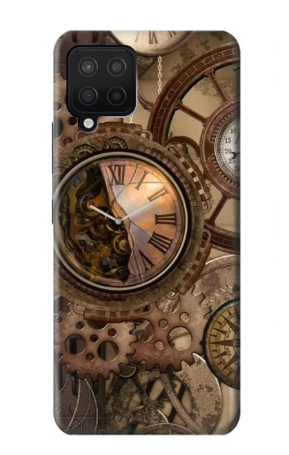 W3927 Compass Clock Gage Steampunk Hard Case and Leather Flip Case For Samsung Galaxy A12