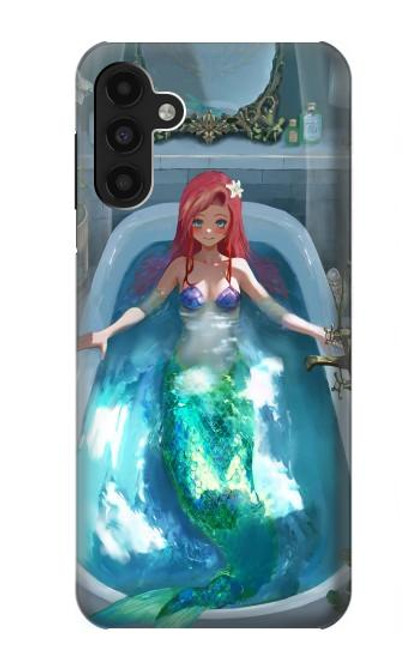 W3911 Cute Little Mermaid Aqua Spa Hard Case and Leather Flip Case For Samsung Galaxy A13 4G