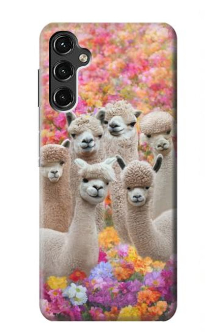 W3916 Alpaca Family Baby Alpaca Hard Case and Leather Flip Case For Samsung Galaxy A14 5G