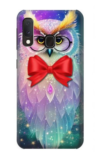 W3934 Fantasy Nerd Owl Hard Case and Leather Flip Case For Samsung Galaxy A20e