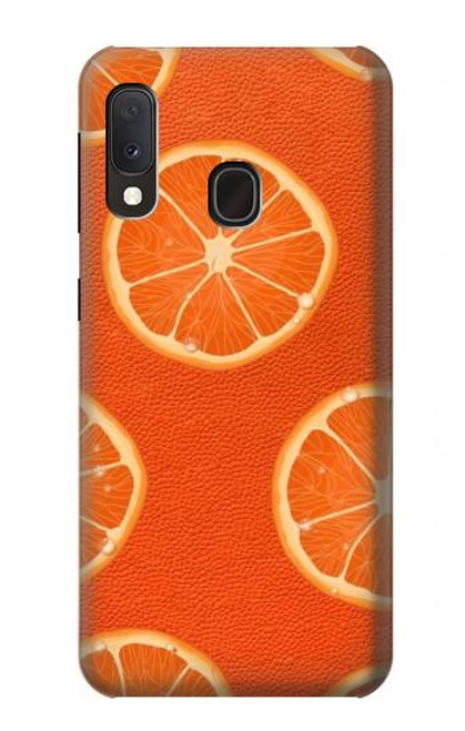W3946 Seamless Orange Pattern Hard Case and Leather Flip Case For Samsung Galaxy A20e