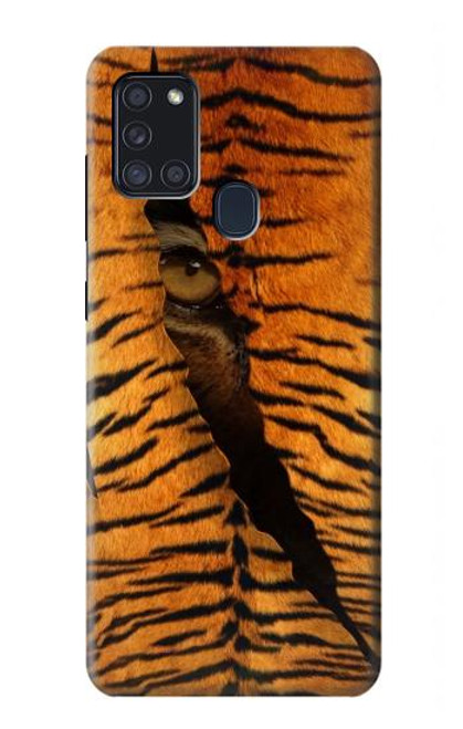 W3951 Tiger Eye Tear Marks Hard Case and Leather Flip Case For Samsung Galaxy A21s