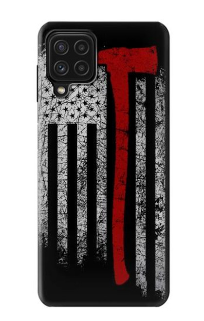 W3958 Firefighter Axe Flag Hard Case and Leather Flip Case For Samsung Galaxy A22 4G