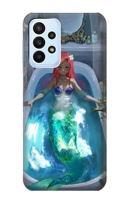 W3912 Cute Little Mermaid Aqua Spa Hard Case and Leather Flip Case For Samsung Galaxy A23