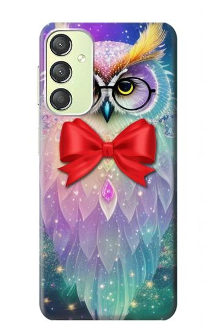 W3934 Fantasy Nerd Owl Hard Case and Leather Flip Case For Samsung Galaxy A24 4G