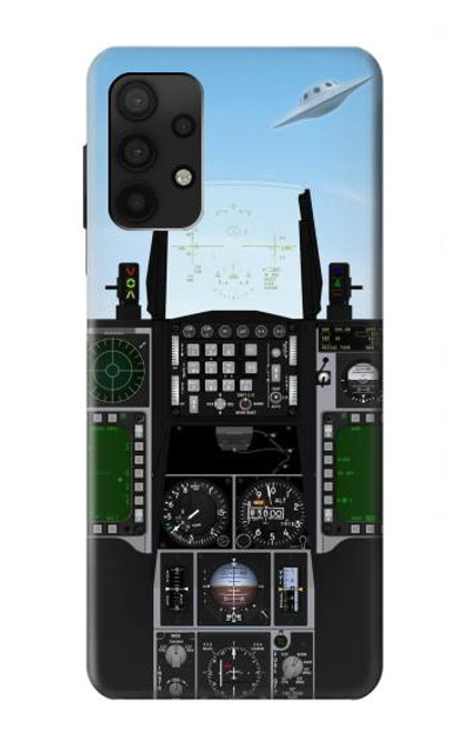 W3933 Fighter Aircraft UFO Hard Case and Leather Flip Case For Samsung Galaxy A32 4G