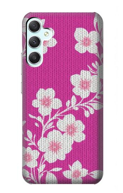 W3924 Cherry Blossom Pink Background Hard Case and Leather Flip Case For Samsung Galaxy A34 5G