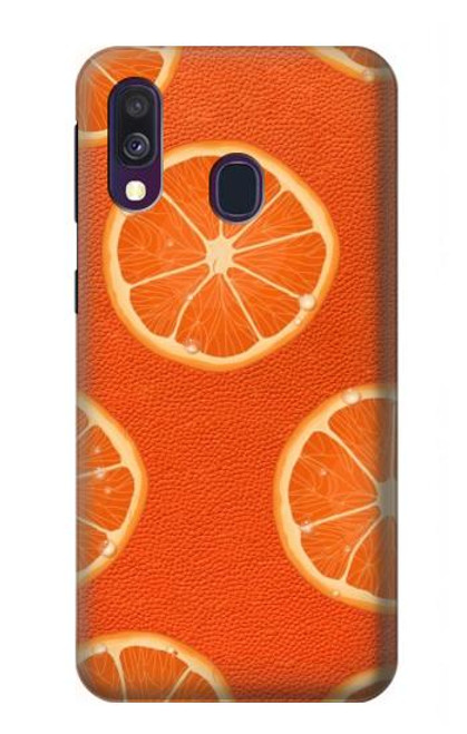 W3946 Seamless Orange Pattern Hard Case and Leather Flip Case For Samsung Galaxy A40