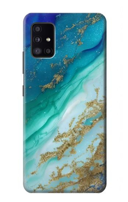 W3920 Abstract Ocean Blue Color Mixed Emerald Hard Case and Leather Flip Case For Samsung Galaxy A41