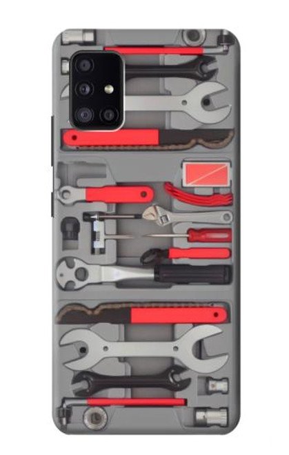 W3921 Bike Repair Tool Graphic Paint Hard Case and Leather Flip Case For Samsung Galaxy A41