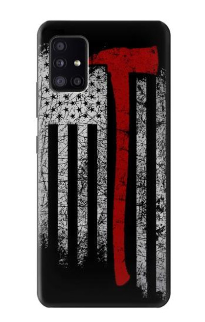 W3958 Firefighter Axe Flag Hard Case and Leather Flip Case For Samsung Galaxy A41