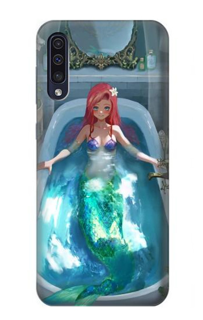 W3911 Cute Little Mermaid Aqua Spa Hard Case and Leather Flip Case For Samsung Galaxy A50