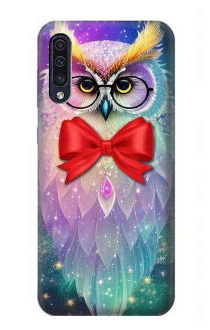 W3934 Fantasy Nerd Owl Hard Case and Leather Flip Case For Samsung Galaxy A50