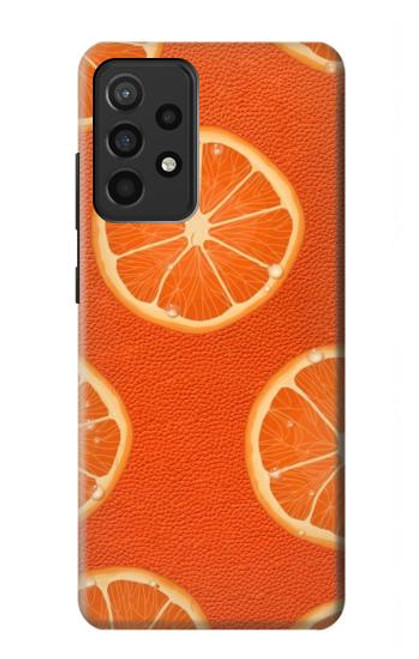 W3946 Seamless Orange Pattern Hard Case and Leather Flip Case For Samsung Galaxy A52, Galaxy A52 5G