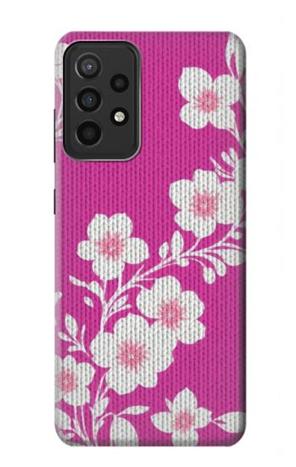 W3924 Cherry Blossom Pink Background Hard Case and Leather Flip Case For Samsung Galaxy A52s 5G
