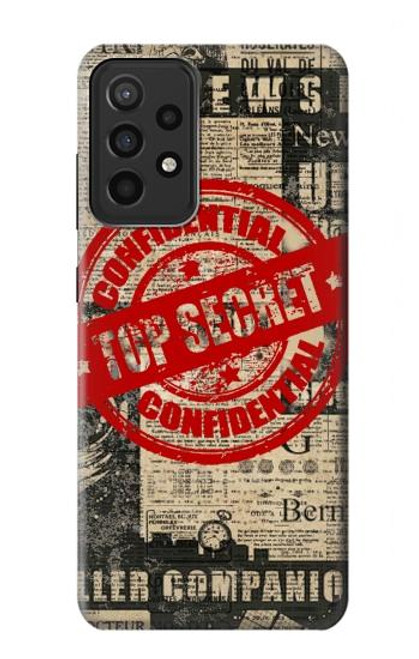 W3937 Text Top Secret Art Vintage Hard Case and Leather Flip Case For Samsung Galaxy A52s 5G