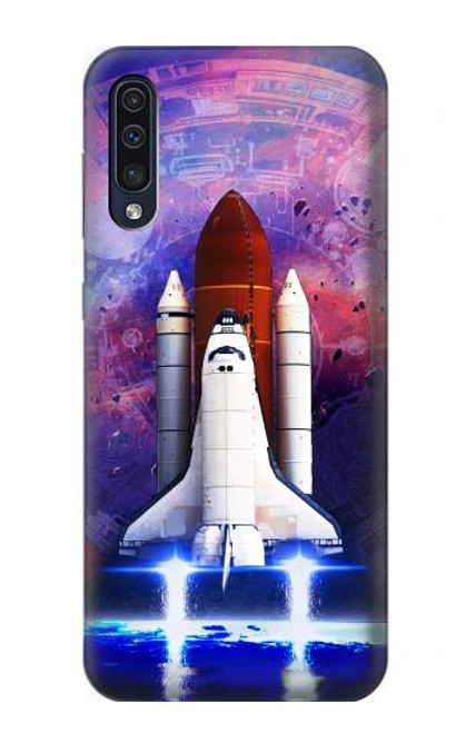 W3913 Colorful Nebula Space Shuttle Hard Case and Leather Flip Case For Samsung Galaxy A70