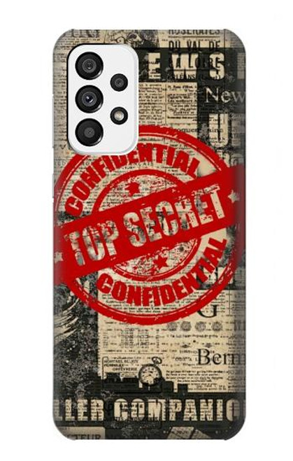 W3937 Text Top Secret Art Vintage Hard Case and Leather Flip Case For Samsung Galaxy A73 5G