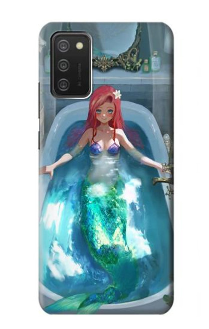 W3911 Cute Little Mermaid Aqua Spa Hard Case and Leather Flip Case For Samsung Galaxy A03S