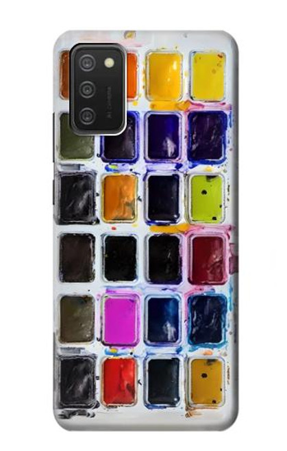 W3956 Watercolor Palette Box Graphic Hard Case and Leather Flip Case For Samsung Galaxy A03S