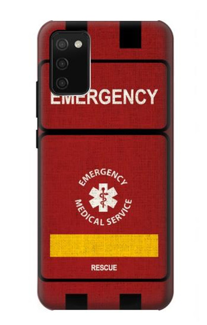 W3957 Emergency Medical Service Hard Case and Leather Flip Case For Samsung Galaxy A02s, Galaxy M02s  (NOT FIT with Galaxy A02s Verizon SM-A025V)