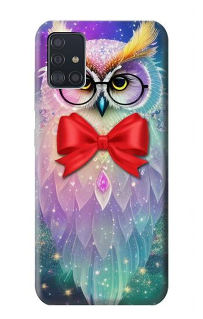 W3934 Fantasy Nerd Owl Hard Case and Leather Flip Case For Samsung Galaxy A51