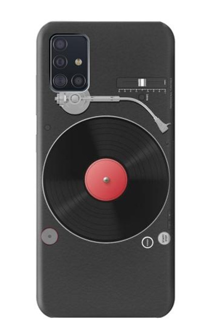 W3952 Turntable Vinyl Record Player Graphic Hard Case and Leather Flip Case For Samsung Galaxy A51