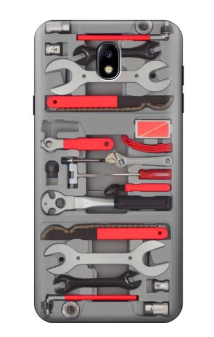 W3921 Bike Repair Tool Graphic Paint Hard Case and Leather Flip Case For Samsung Galaxy J7 (2018), J7 Aero, J7 Top, J7 Aura, J7 Crown, J7 Refine, J7 Eon, J7 V 2nd Gen, J7 Star