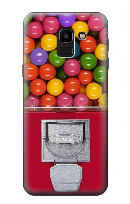 W3938 Gumball Capsule Game Graphic Hard Case and Leather Flip Case For Samsung Galaxy J6 (2018)