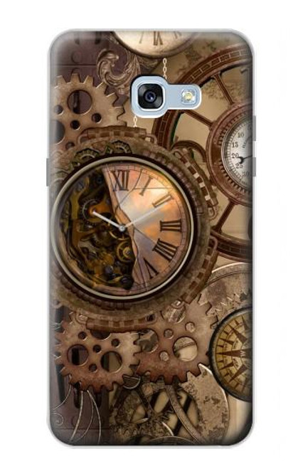 W3927 Compass Clock Gage Steampunk Hard Case and Leather Flip Case For Samsung Galaxy A5 (2017)