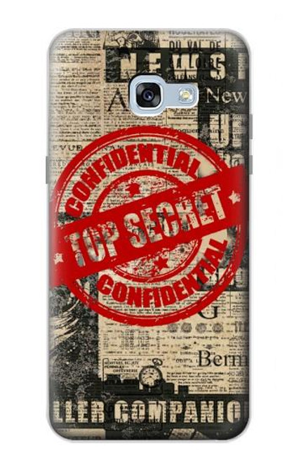 W3937 Text Top Secret Art Vintage Hard Case and Leather Flip Case For Samsung Galaxy A5 (2017)